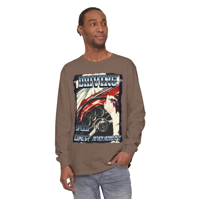 Driving Unisex Garment-dyed Long Sleeve T-Shirt - Image 63