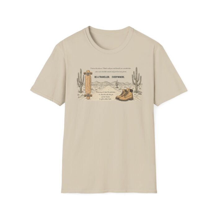 Be a traveller everywhere Unisex Softstyle T-Shirt - Image 5