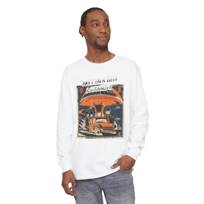 Don't Talk with a Stranger Unisex Garment-dyed Long Sleeve T-Shirt - Image 15