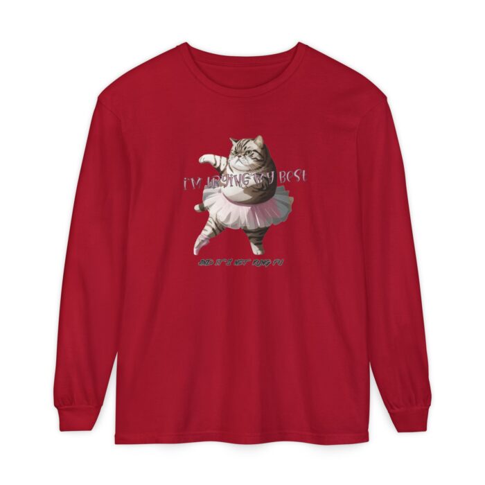 It's not kung fu Unisex Garment-dyed Long Sleeve T-Shirt - Image 57