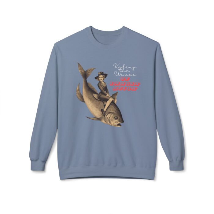 "Riding the Waves of Imagination" Unisex Midweight Softstyle Fleece Crewneck Sweatshirt