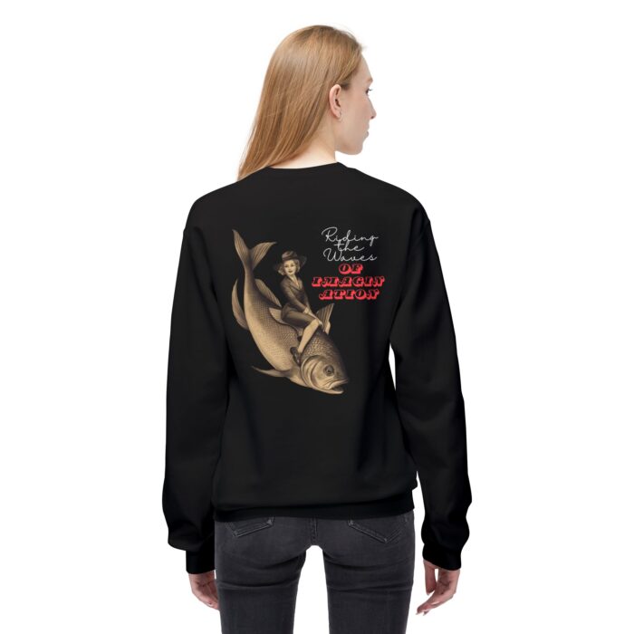 "Riding the Waves of Imagination" Unisex Midweight Softstyle Fleece Crewneck Sweatshirt - Image 8