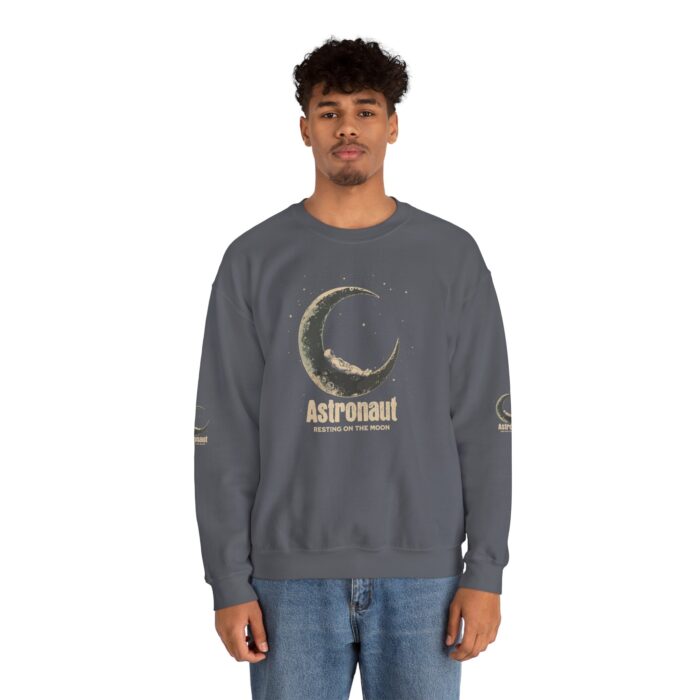 Astronaut Resting on the Moon  Unisex Heavy Blend™ Crewneck Sweatshirt - Image 25