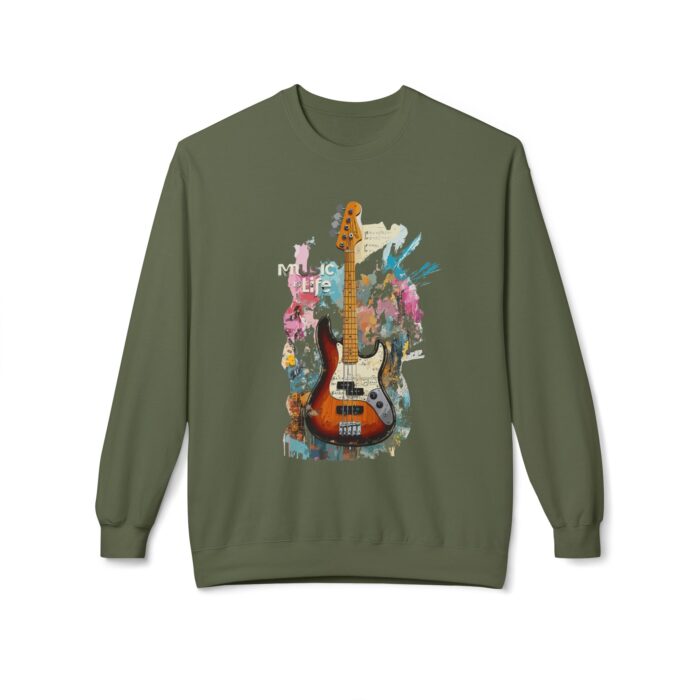 Music is life Unisex Midweight Softstyle Fleece Crewneck Sweatshirt - Image 5