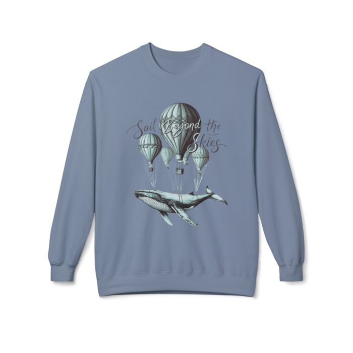 Sail Beyond the Skies Unisex Midweight Softstyle Fleece Crewneck Sweatshirt - Image 9