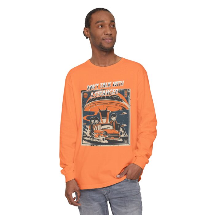 Don't Talk with a Stranger Unisex Garment-dyed Long Sleeve T-Shirt - Image 47