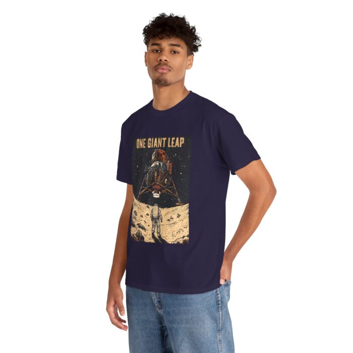 Moon Landing Adventure Tee - Unisex Heavy Cotton T-Shirt, Space Exploration Gift, Astronomy Shirt, Vintage Style Tee, One Giant Leap Design - Image 31