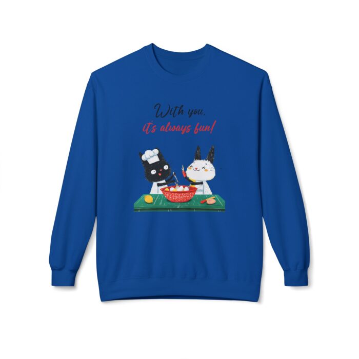 With you it's always fun Unisex Midweight Softstyle Fleece Crewneck Sweatshirt - Image 45