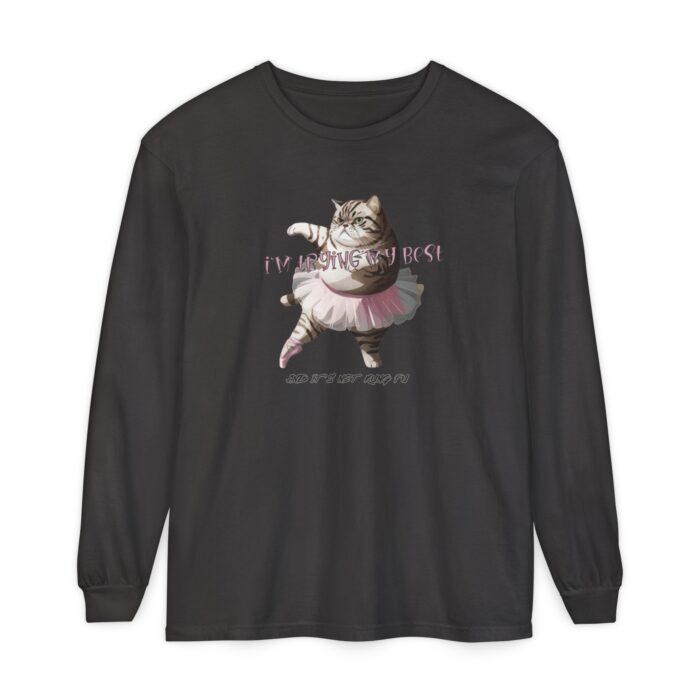 It's not kung fu Unisex Garment-dyed Long Sleeve T-Shirt - Image 49