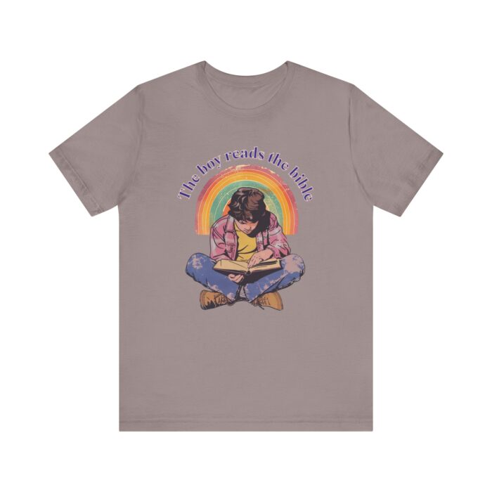 The boy reads the bible Unisex Tee - Image 9