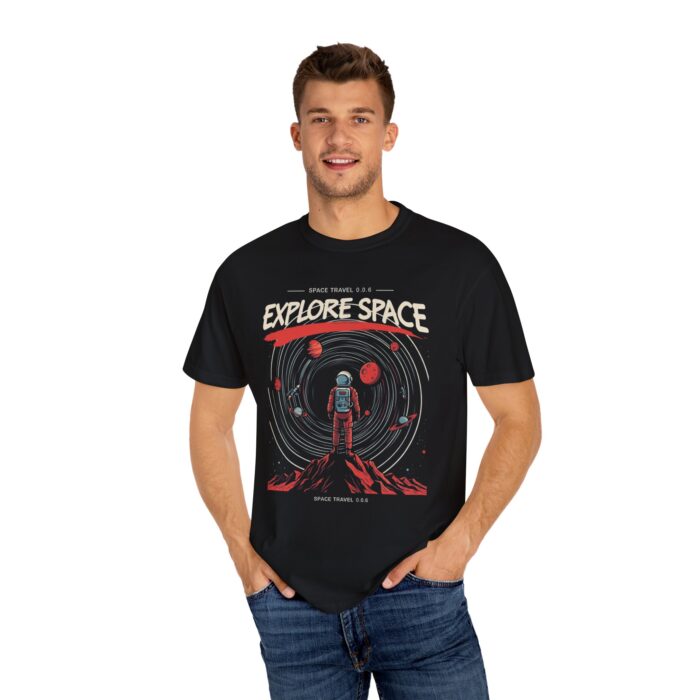 Explore Space Unisex Garment-Dyed T-Shirt | Adventure & Travel Theme - Image 8