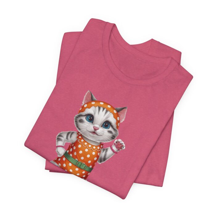 Retro Cat Unisex Tee, Fun Cat Shirt, Summer Vibes T-Shirt, Gift for Cat Lovers, Cute Animal Apparel - Image 41