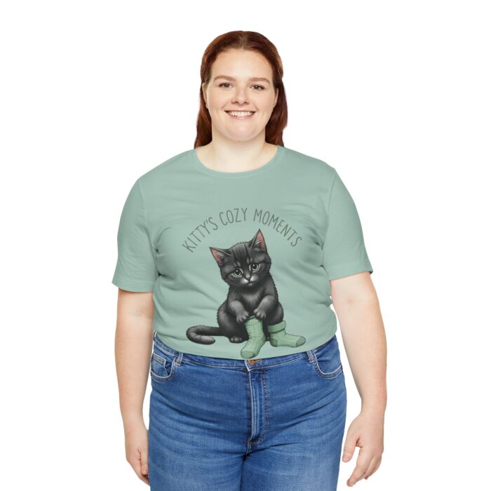 Cute Cat Jersey Tee - Kitty's Cozy Moments, Pet Lover Shirt, Gifts for Cat Owners, Animal Lover Apparel, Fun Cat Lover Tee - Image 8