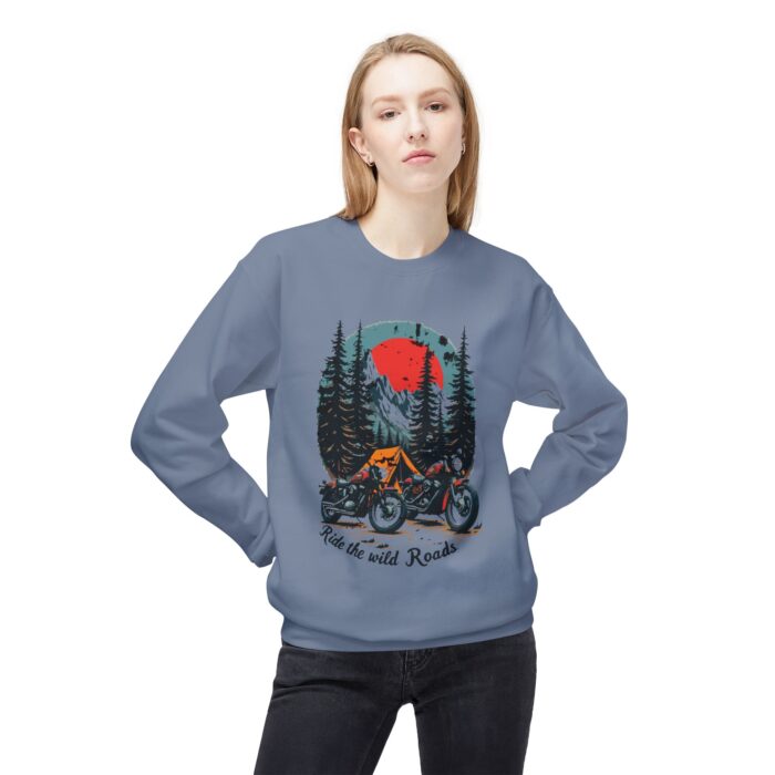 Ride the wild roads Unisex Midweight Softstyle Fleece Crewneck Sweatshirt - Image 43