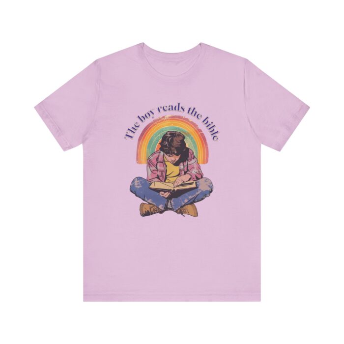 The boy reads the bible Unisex Tee - Image 33