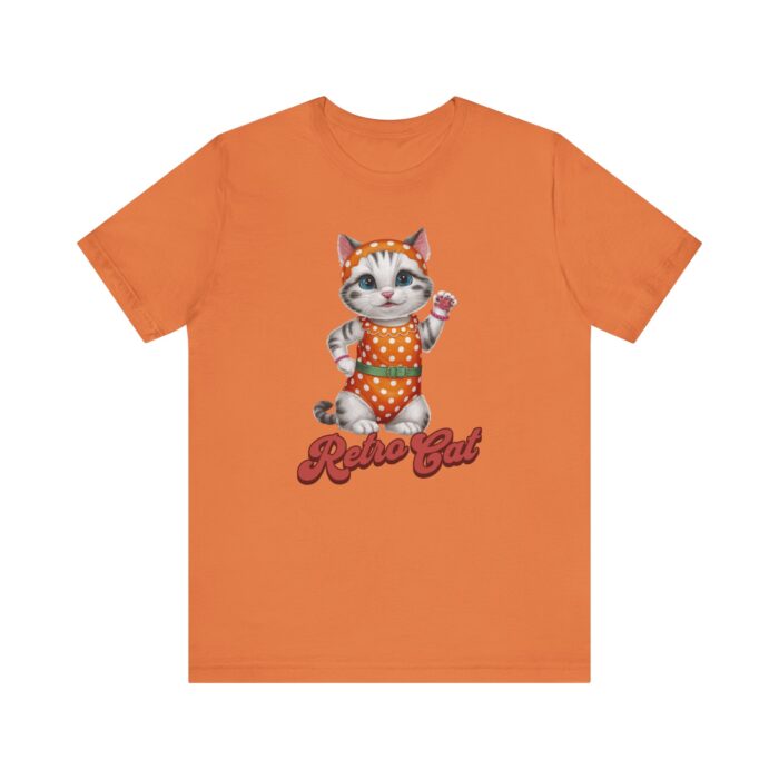 Retro Cat Unisex Tee, Fun Cat Shirt, Summer Vibes T-Shirt, Gift for Cat Lovers, Cute Animal Apparel - Image 2