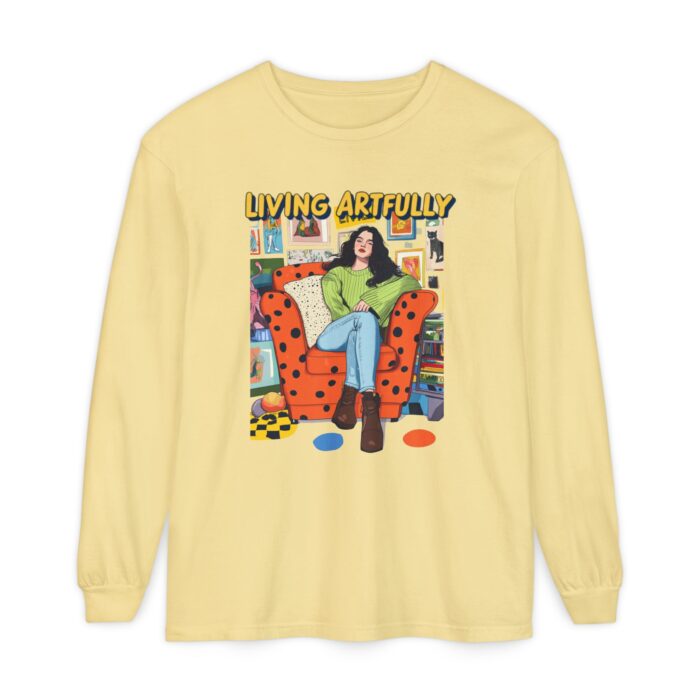 Living Artfully Unisex Garment-dyed Long Sleeve T-Shirt - Image 37