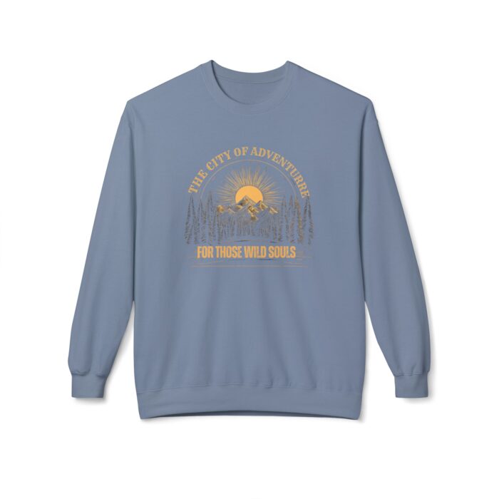 The city of adventure Unisex Midweight Softstyle Fleece Crewneck Sweatshirt - Image 45