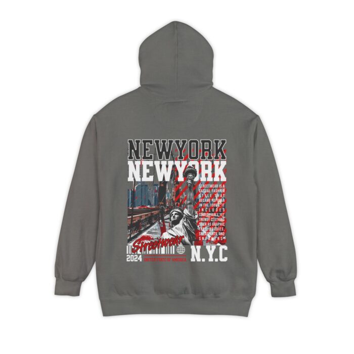 New York Streetwear Unisex Garment-Dyed Hoodie - Image 10