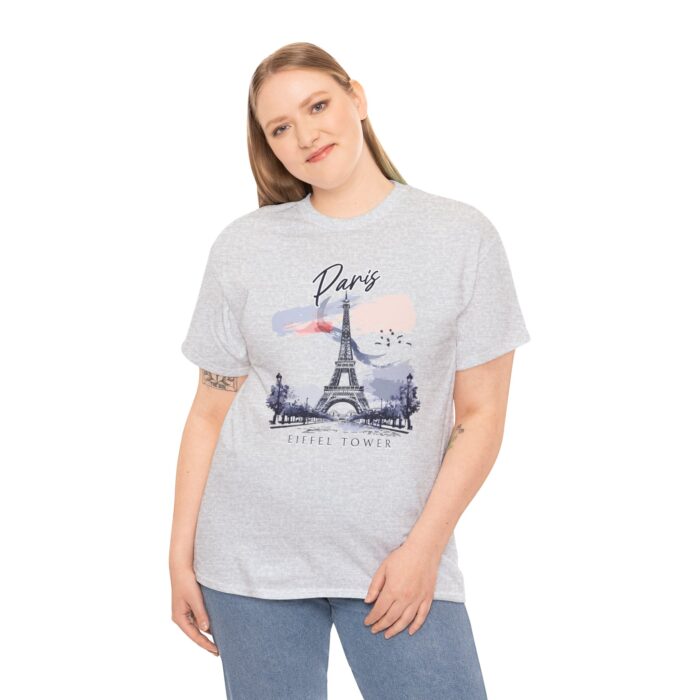 Paris Eiffel Tower Unisex Heavy Cotton Tee, Travel Shirt, Gift for Travelers, Vacation Shirt, Paris Lover Apparel - Image 21