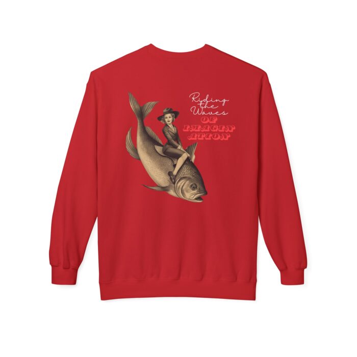 "Riding the Waves of Imagination" Unisex Midweight Softstyle Fleece Crewneck Sweatshirt - Image 30