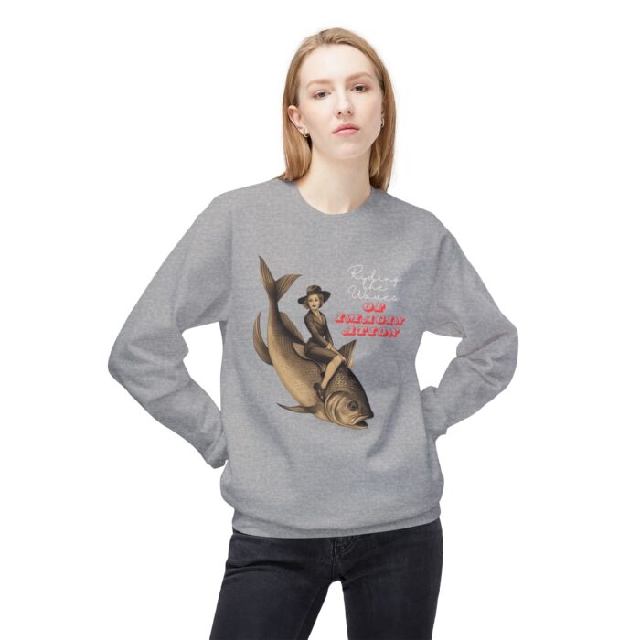 "Riding the Waves of Imagination" Unisex Midweight Softstyle Fleece Crewneck Sweatshirt - Image 47