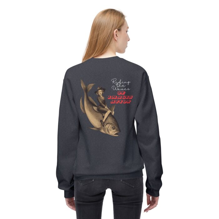 "Riding the Waves of Imagination" Unisex Midweight Softstyle Fleece Crewneck Sweatshirt - Image 16