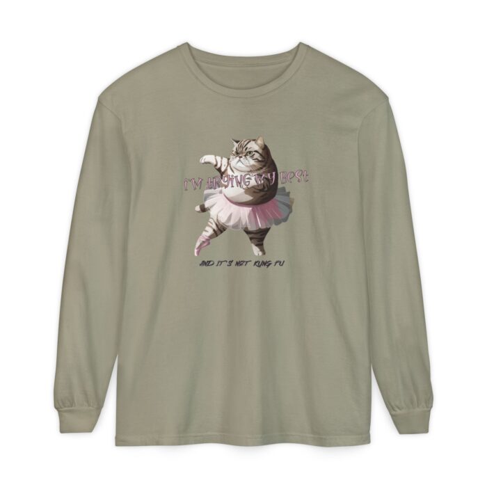 It's not kung fu Unisex Garment-dyed Long Sleeve T-Shirt - Image 29