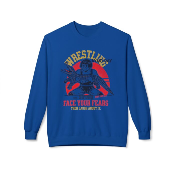 Face your fears Unisex Midweight Softstyle Fleece Crewneck Sweatshirt - Image 21