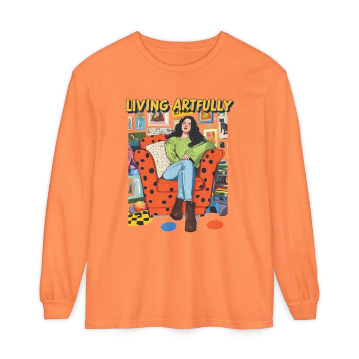 Living Artfully Unisex Garment-dyed Long Sleeve T-Shirt - Image 49