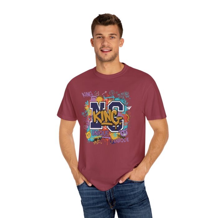 Unisex Garment-Dyed T-Shirt - Colorful 'King' Graphic Tee for Trendsetters - Image 56