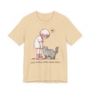 Cute Cat Lover Tee, Animal Graphic Shirt, Gift for Cat Mom, Funny Pet Lover Apparel, Love Knows When You're Quiet T-Shirt