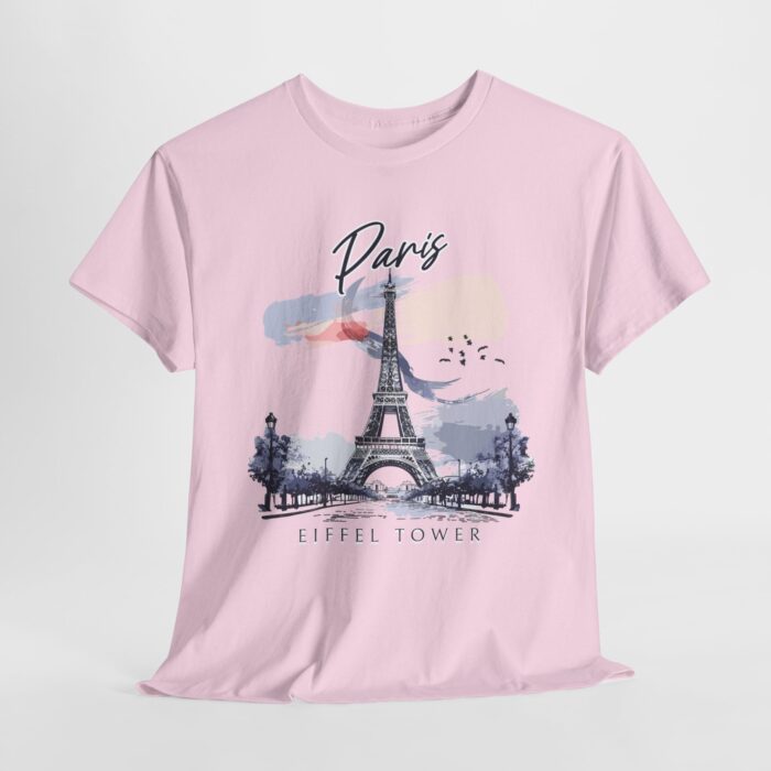 Paris Eiffel Tower Unisex Heavy Cotton Tee, Travel Shirt, Gift for Travelers, Vacation Shirt, Paris Lover Apparel - Image 61