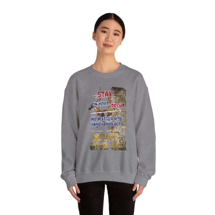Never give up Unisex Heavy Blend™ Crewneck Sweatshirt - Image 14