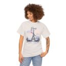 Paris Eiffel Tower Unisex Heavy Cotton Tee, Travel Shirt, Gift for Travelers, Vacation Shirt, Paris Lover Apparel