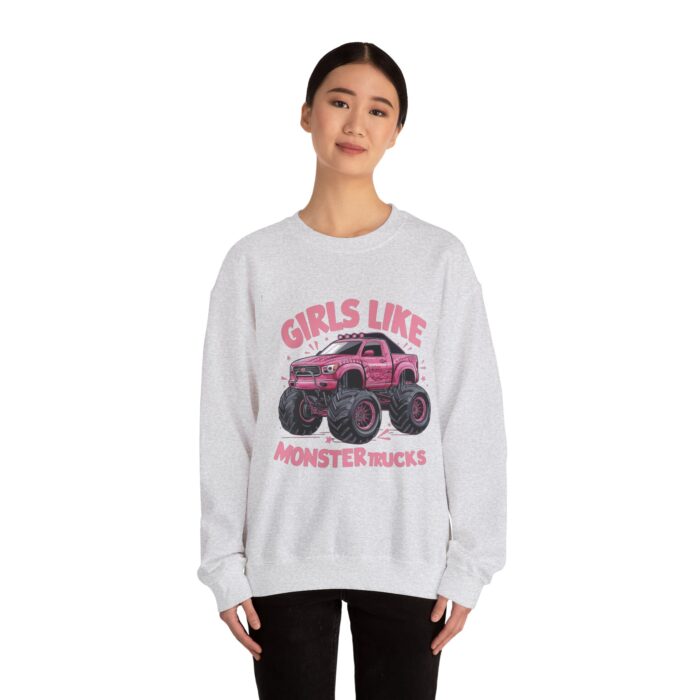Girls like monster trucks Unisex Heavy Blend™ Crewneck Sweatshirt - Image 16