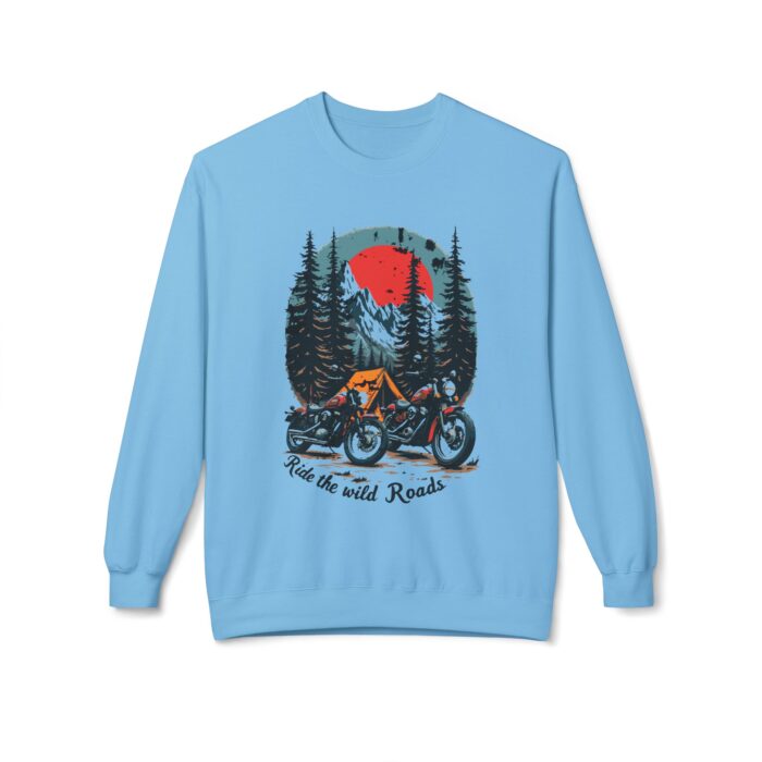 Ride the wild roads Unisex Midweight Softstyle Fleece Crewneck Sweatshirt - Image 37