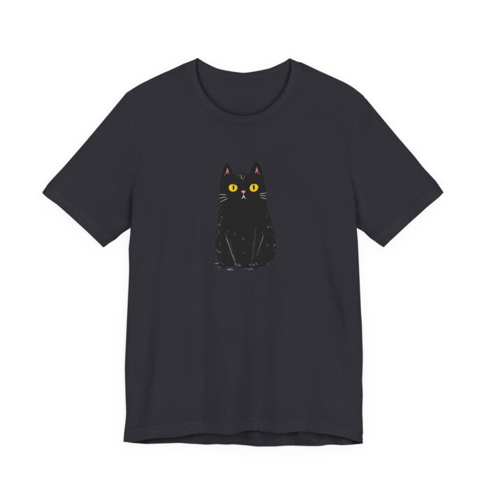 Cute Black Cat Unisex Tee, Cat Lover Shirt, Pet Lover Gift, Halloween Clothing, Everyday Comfort Tee - Image 12