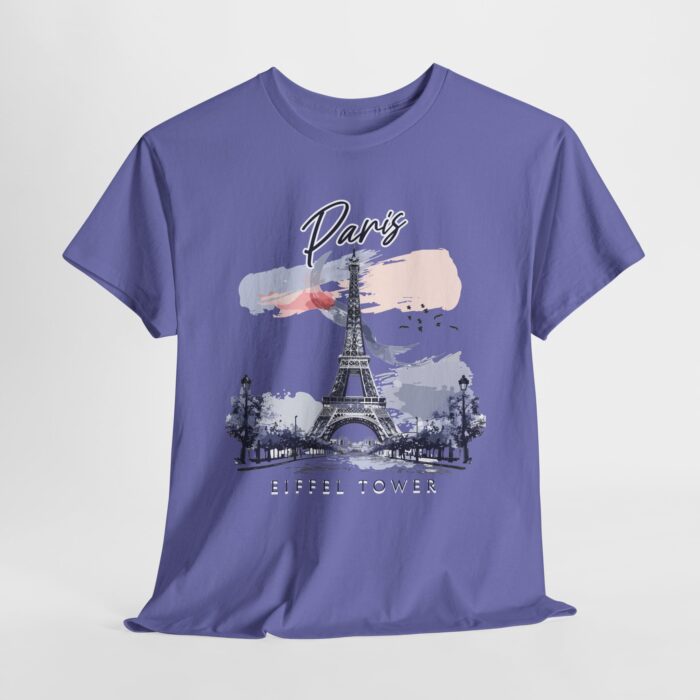 Paris Eiffel Tower Unisex Heavy Cotton Tee, Travel Shirt, Gift for Travelers, Vacation Shirt, Paris Lover Apparel - Image 50