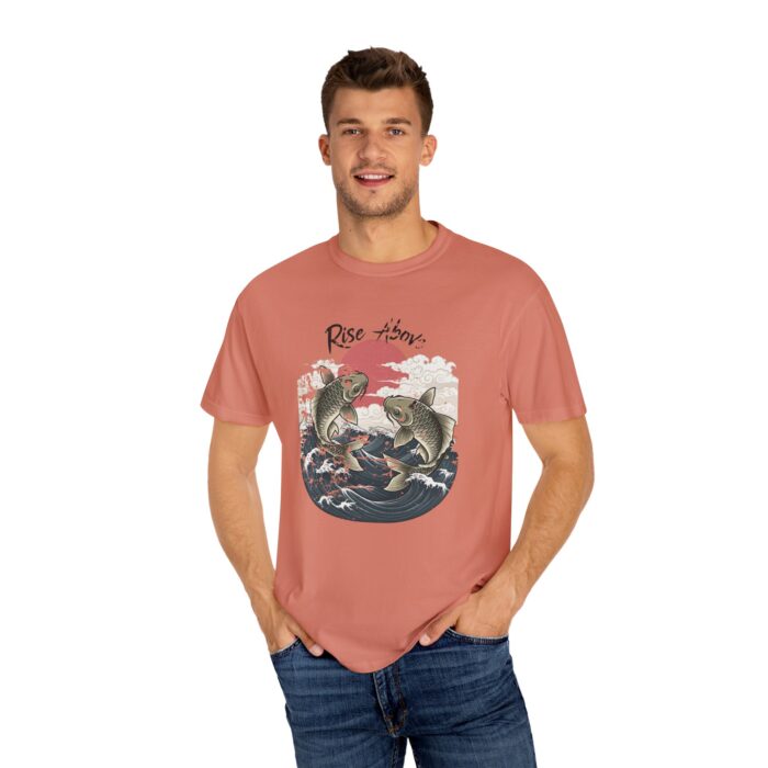 Rise above Unisex Garment-Dyed T-shirt - Image 46
