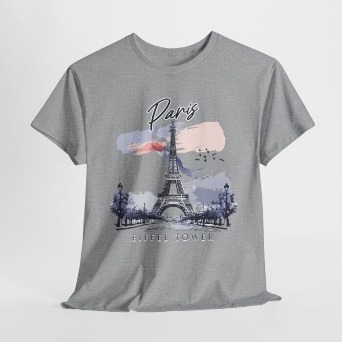 Paris Eiffel Tower Unisex Heavy Cotton Tee, Travel Shirt, Gift for Travelers, Vacation Shirt, Paris Lover Apparel - Image 28