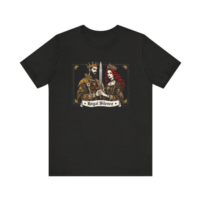 Royal Silence Graphic Tee, Gothic T-Shirt, King and Queen Shirt, Unisex Fashion Top, Drawstring Bag, Gift for Him/Her - Image 2