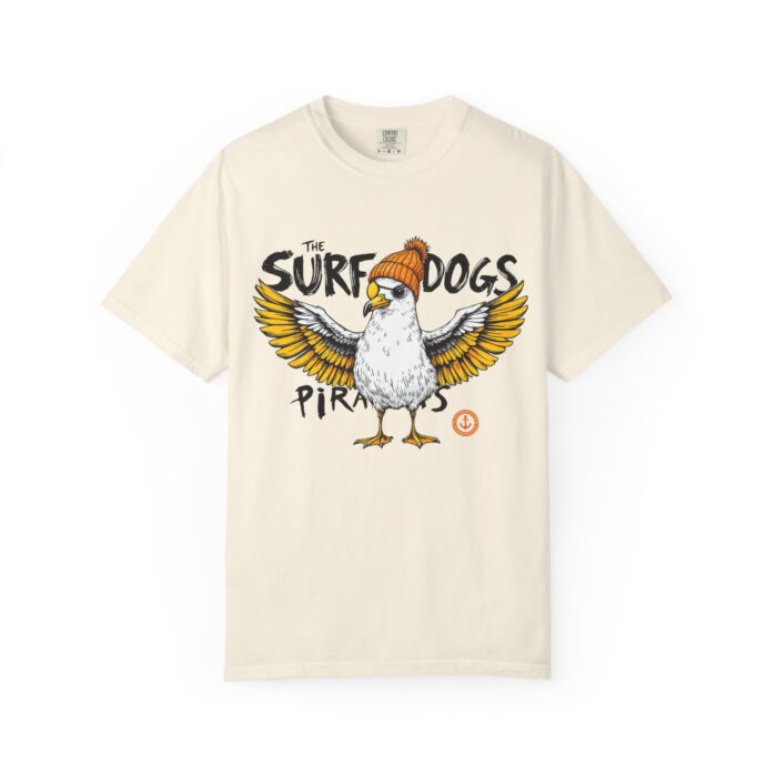Surf Dogs Graphic T-Shirt for Animal Lovers - Unisex Garment-Dyed Tee - Image 4