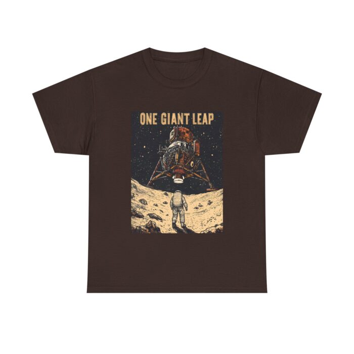Moon Landing Adventure Tee - Unisex Heavy Cotton T-Shirt, Space Exploration Gift, Astronomy Shirt, Vintage Style Tee, One Giant Leap Design - Image 9