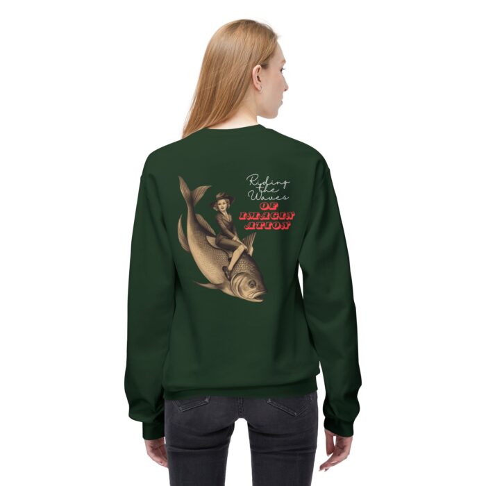 "Riding the Waves of Imagination" Unisex Midweight Softstyle Fleece Crewneck Sweatshirt - Image 12