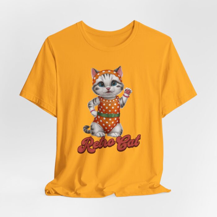 Retro Cat Unisex Tee, Fun Cat Shirt, Summer Vibes T-Shirt, Gift for Cat Lovers, Cute Animal Apparel - Image 15