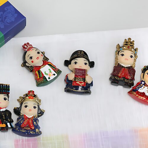 Star Gift Korean Traditional Doll Memo Magnet Holder