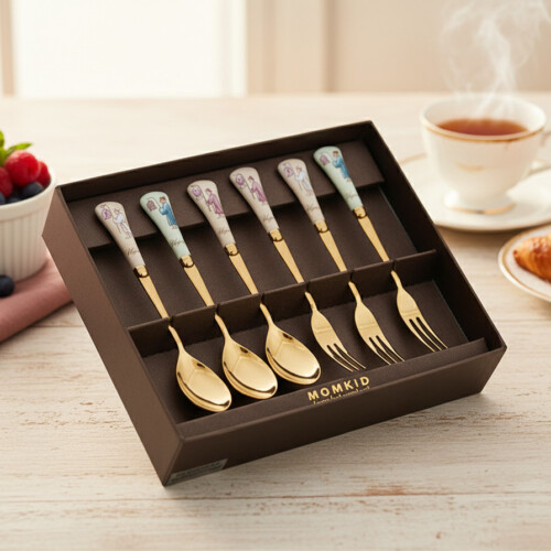 Star Gift Uigwe Teaspoon, Fork Set