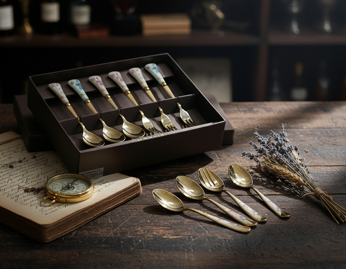 Star Gift Uigwe Teaspoon, Fork Set - Image 2