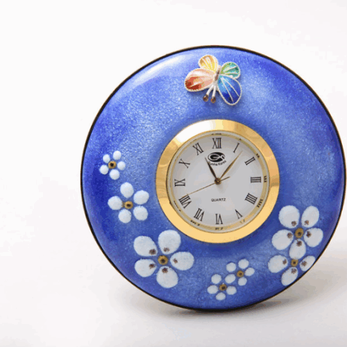 Star Gift Silver Cloisonné Butterfly Watch